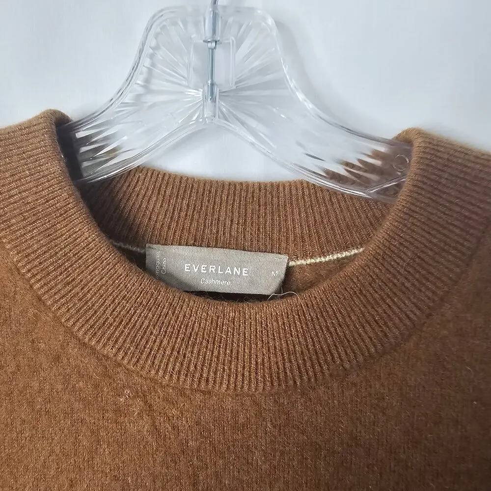 Everlane Women's Cashmere Brown Sweater Size Midium - Picture 3 of 9